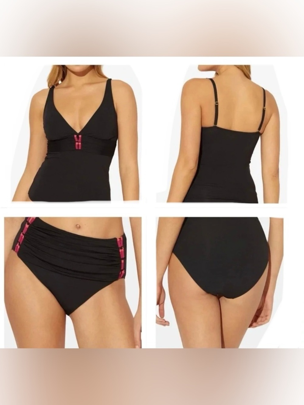 Bleu Rod Beattie Tankini Swimsuit Set Size 8